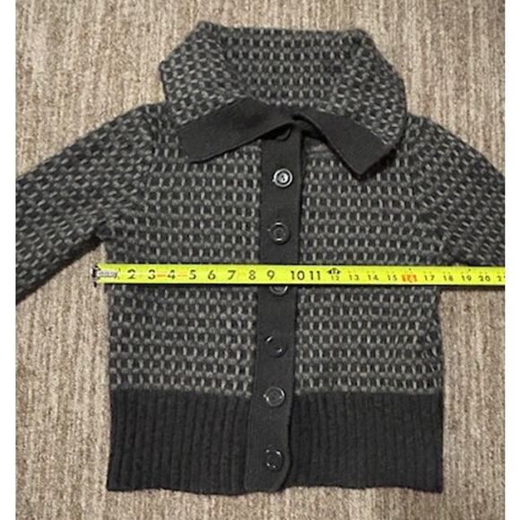 Banana Republic Factory Wool Blend Button Up Cowl Neck Womens Cardigan SZ M - Picture 3 of 9